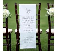 Cartel conmemorativo personalizado para silla de boda, letreros de asiento reservado, boda en memoria amorosa, letrero de silla reservado en memoria amorosa (30 x 100 cm x 40 pulgadas)