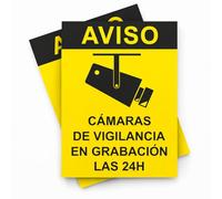 Cartel de 18x25 cm PVC 2mm Señal de Seguridad Industrial y Uso de EPIS (Camara grabando)
