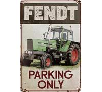 Cartel de aluminio para tractor, aparcamiento, para exteriores, apto para tractores Fendt, trekker, amantes del Bulldog, 30 x 20 cm