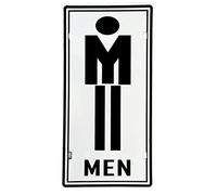 Cartel de Baño Hombres - Chapa - Tamaño 30x15cm - Ideal para Bar - Pub - Cafetería o Barbería - Señalización de Aseo - WC - Lavabo - Baño - Letrero - Aviso - Placa - Afiche - Cartel - Señal (2651-13)