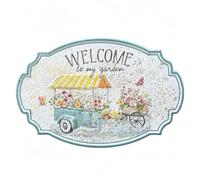 Cartel de Bienvenida Cartel de Hogar Cartel Decorativo Cartel de Jardín Cartel de Patio,A