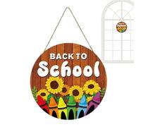 Cartel de bienvenida para el aula, decoración de bienvenida para puerta de entrada, pizarra de madera para interior y exterior, profesores, estudiantes, comienzo escolar, guardería, escuela primaria