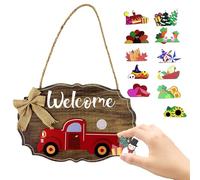 Cartel de bienvenida para puerta de casa - Gnom magnético decoración del hogar | decoración de vacaciones de madera cartel de bienvenida | para pared, casa de campo, salón, entrada, jardín, patio