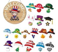 Cartel de bienvenida para puerta de entrada | Cartel de bienvenida magnético intercambiable para puerta de casa, decoración dulce para el hogar, otoño, jardín, negocio, fiesta de cumpleaños, Navidad