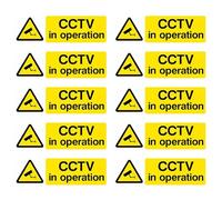 Cartel De Cámaras - Letrero Autoadhesivo De Zona Bajo Videovigilancia,10 Unidades De Pegatinas Impermeables Para Propiedad - Seguridad Adhesivos Para Exterior Interior Casa