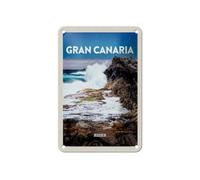 Cartel de chapa 18 x 12 cm Gran Canaria Spain Mar Montañas - DekoNo7