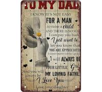 Cartel De Chapa A Mi Papá Le Digo Que No Es Fácil Letrero De Estaño Decoración Pared Muestra Vintage Tin Sign para Baño Garaje Cafetería 20X30CM