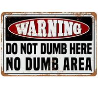 Cartel De Chapa Advertencia No Hagas Tonterías Aquí No Hay Zona para Tontos Pared Muestra Novedad Placa Metalica Vintage Letrero De Estaño para Bar Cafetería Garaje M