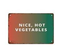 Cartel De Chapa Arte De Pared Verde con Verduras Picantes Pared Muestra Vintage Placa Metalica Regalos Tin Sign para Cafetería Restaurante Garaje 20X30CM