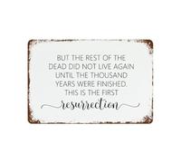 Cartel De Chapa But The Rest of The Dead Did Not Live Again Letrero De Metal Nostalgic Tin Sign Art Placa Metalica para Restaurante Garaje Taberna 20X30Cm