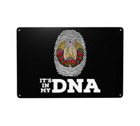Cartel De Chapa Coat of Arms of Belarus It's In My DNA Metal Sign Divertido Letrero De Metal Nostalgic Placa Metalica para Restaurante Garaje Cocina 20X30CM