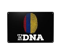 Cartel De Chapa Colombia It's In My DNA Placa Metalica Nostalgic Metal Sign Art Letrero De Metal para Taberna Cocina Garaje 20X30CM