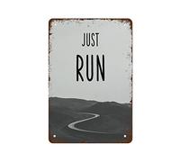 Cartel De Chapa Corredores Corredor Simplemente Corre Media Maratón Maratón Correr Motivación para Correr Motivacional E Inspirador Retro Tin Sign Vintage Regalos Placa Metalica para 20X30CM