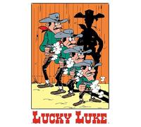 Cartel de chapa de 14 x 20 cm, apto para fans de los cómics de Lucky Luke - Western, Cowboy y WildWest