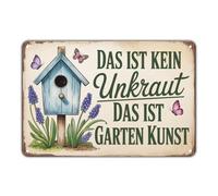 Cartel De Chapa De Pajarera Das ist Kein Unkraut Que No Es Una Mala Hierba Arte De Jardín Vintage Placa Metalica Regalos Tin Sign Decoración Pared Muestra para Baño Garaje 20X30CM