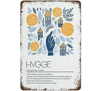 Cartel De Chapa Definición De Hygge Estilo Escandinavo Arte Popular Pared Muestra Decoración Placa Metalica Vintage Tin Sign Para Baño Hogar Restaurante S
