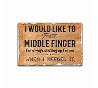 Cartel De Chapa Divertida Disculpa con El Dedo Medio del Paciente En La Oficina Tin Sign Vintage Letrero De Estaño Decoración Pared Muestra para Restaurante Garaje Baño 20X30CM