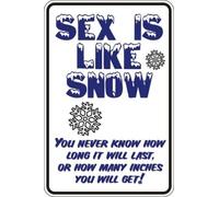 Cartel De Chapa El Sexo Es como La Nieve Pared Muestra Vintage Placa Metalica Regalos Letrero De Estaño para Pub Garaje Cafetería M