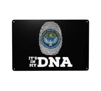 Cartel De Chapa Emblem of Kyrgyzstan It's In My DNA Tin Sign Nostalgic Letrero De Metal Retro Placa Metalica para Restaurante Garaje Cocina 20X30CM