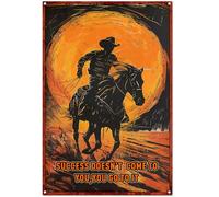 Cartel De Chapa Estampado Vintage Inspirador con Temática De Caballeros, El Éxito No Viene A Ti, Tú Lo Tienes, Divertido Estilo Retro. Pared Muestra Vintage Tin Sign para 20X30CM