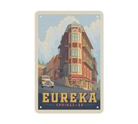 Cartel De Chapa Eureka Springs Arkansas Travel City National Park Letrero De Metal Nostalgic Tin Sign Art Metal Sign para Taberna Cocina Restaurante 20X30CM