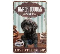 Cartel De Chapa Garabato Negro Garabato Negro Amor Al Primer Sorbo Comedor Divertido Placa Metalica Retro Pared Muestra Novedad Letrero De Estaño Para Restaurante Bar Garaje S