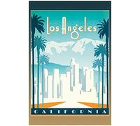 Cartel de Chapa genérico, 20 x 30 cm, Cartel de Viaje Los Angeles California