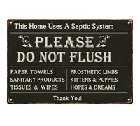 Cartel De Chapa Humorístico: por Favor, No Tires del Inodoro 20X30Cm Letreros Metalicos Pared Letrero De Estaño Letrero De Metal para Hogar Cafetería Garaje