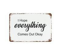 Cartel De Chapa I Hope Everything Comes out Okay Catholic Tin Sign Nostalgic Letrero De Metal Art Metal Sign para Taberna Cocina Garaje 20X30Cm