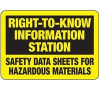 Cartel De Chapa Información sobre El Derecho A Saber: Seguridad Y Cumplimiento En Las Estaciones De Información Y Cumplimiento Normativo - Advertencia sobre Letrero De Chapa De Metals M