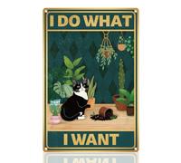 Cartel De Chapa Lindo Gato Rompe La Maceta. Hago Lo Que Quiero. Carteles De Chapas Vintage Carteles De Metal Para Pared Pub S