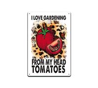 Cartel De Chapa Me Encanta La Jardinería. Desde Mi Cabeza, Tomates, Leopardo Impermeable, Jardín De Girasoles. Tin Sign Novedad Placa Metalica Decoración Pared Muestra para Cafetería Hogar M