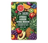 Cartel De Chapa Medicina Herbal Del Dr. Sebi Dieta Alcalina Aprobada Por El Dr. Sebi Duradero Letrero De Metal Decorativo Placa De Pared Para Aseo Garaje Hogar S