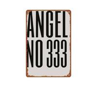 Cartel De Chapa Número Angelical 333: Tipografía Audaz Y Espiritual Letrero De Chapa De Metals Vintage Anuncio Retro para Pub Baño M