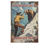 Cartel De Chapa Oso Negro Decorativo Carteles De Metal Clásico Letrero De Hierro Para Bar Hogar Campo S