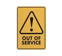 Cartel De Chapa out of Service Great Letrero De Estaño Decoración Tin Sign Novedad Pared Muestra para Cafetería Casa Garaje M