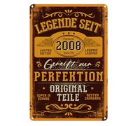 Cartel de chapa para 18 cumpleaños, placa de metal "Legend SEIT 2008", 18 cumpleaños, regalo para niñas y niños, placa de cumpleaños de 18 años, regalo de cumpleaños para hijo, hija, hermano amigo, 20
