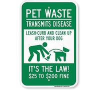 Cartel De Chapa Pet Waste Transmits Disease Clean Up After Your Dog 25 To $200 Fine by Engineer Tin Sign Retro Placa Metalica Divertido Letrero De Metal para Garaje Restaurante Cocina 20X30CM
