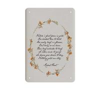 Cartel De Chapa Poetry Robert Frost Poem Nothing Gold Can Stay Quotes Poetry Placa Metalica Nostalgic Metal Sign Retro Letrero De Metal para Taberna Cocina Garaje 20X30CM