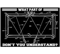 Cartel De Chapa Pool Table What Part of Don't You Understand Letrero De Metal Nostalgic Tin Sign Art Metal Sign para Restaurante Garaje Cocina 20X30CM