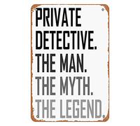 Cartel De Chapa Private Detective The Man Profession Tin Sign Retro Placa Metalica Divertido Letrero De Metal para Restaurante Garaje Cocina 20X30CM