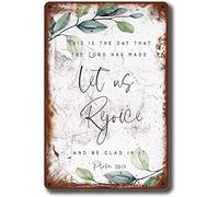 Cartel De Chapa Psalm 11824 This Is The Day That The Lord Has Made Baptism Modern Tin Sign Nostalgic Letrero De Metal Art Metal Sign para Taberna Restaurante Cocina 20X30Cm