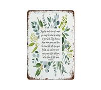 Cartel De Chapa Que El Camino Se Eleve para Encontrarte Bendición Irlandesa Imprimir Oración Irlandesa Irlanda Pared Muestra Novedad Placa Metalica Vintage Tin Sign para Baño Restaurante 20X30CM
