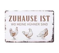 Cartel de chapa retro de gallinas, pollo de metal, para gallinero, granja, advertencia y jardín, 20 x 30 cm