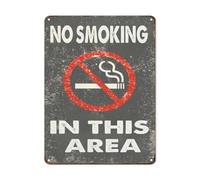 Cartel De Chapa Retro Warning No Smoking In This Area Placa Metalica Vintage Pared Muestra Decoración Letrero De Estaño Para Pub Garaje Pared De Salón S