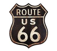 Cartel de chapa Route 66 US Roadsign Nostalgie Vintage placa de calle 35 x 30 cm