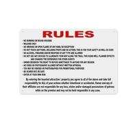 Cartel De Chapa Señales De Responsabilidad Civil para Casas Encantadas: Advertencias O Normas Placa Metalica Retro Pared Muestra Regalos Tin Sign para Cafetería Garaje Casa 20X30CM