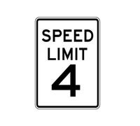 Cartel De Chapa Speed Limit 4 mph Slow Warning Traffic Metal Sign Nostalgic Letrero De Metal Art Tin Sign para Taberna Cocina Garaje 20X30CM