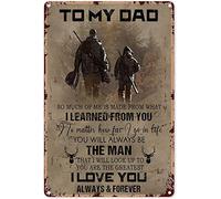 Cartel De Chapa To My Dad Father and Son Placa Metalica Nostalgic Letrero De Metal Art Metal Sign para Restaurante Taberna Cocina 20X30Cm