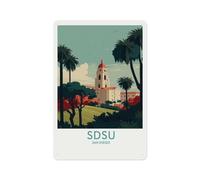 Cartel De Chapa Universidad Estatal De San Diego, SDSU San Diego Travel 20X30Cm Cartel De Hojalata Vintage Carteles De Metal Letreros Metalicos para Cueva Jardín Habitación